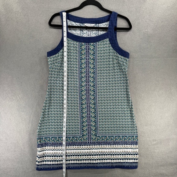 Tommy Bahama Dress Womens Size S Blue Green Geo Print Mixed Media‎ Above Knee - Picture 8 of 13